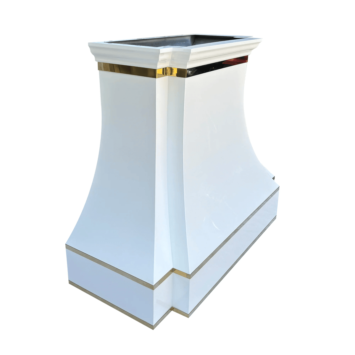 Fobest Instock Custom White Stainless Steel Range Hood FSS-246 (48"W x 39"H x 21"D)