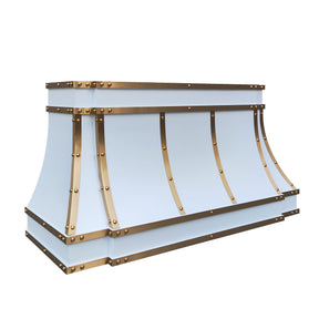 Fobest White Stainless Steel Range Hood with Brass Color FSS-312