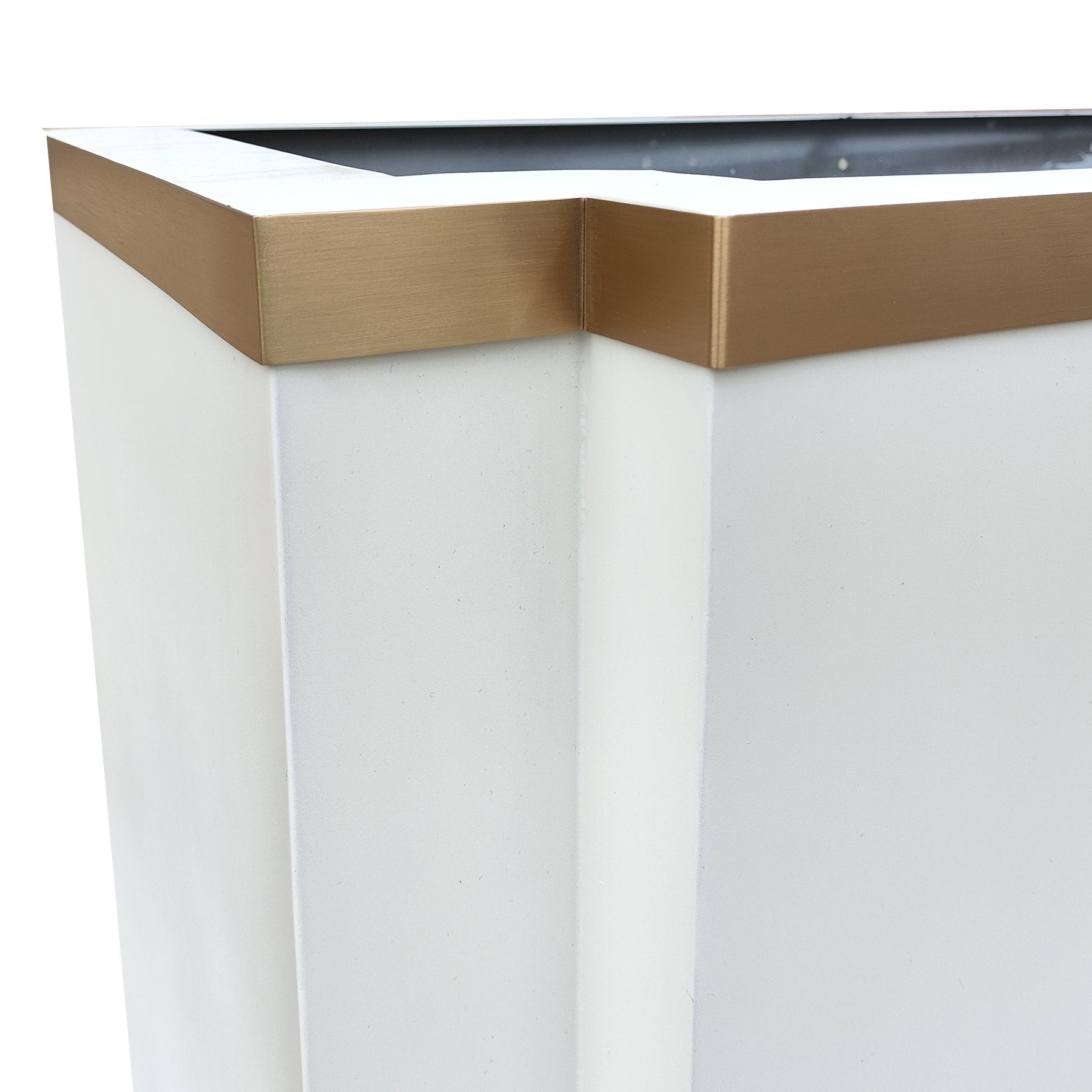 Fobest White Range Hood with Brass Trims FSS-288