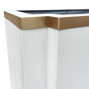 Fobest White Range Hood with Brass Trims FSS-288