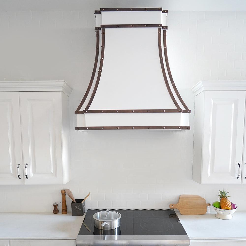 Fobest Custom Handcrafted White Stainless Steel Range Hood FSS-166 - Fobest Appliance