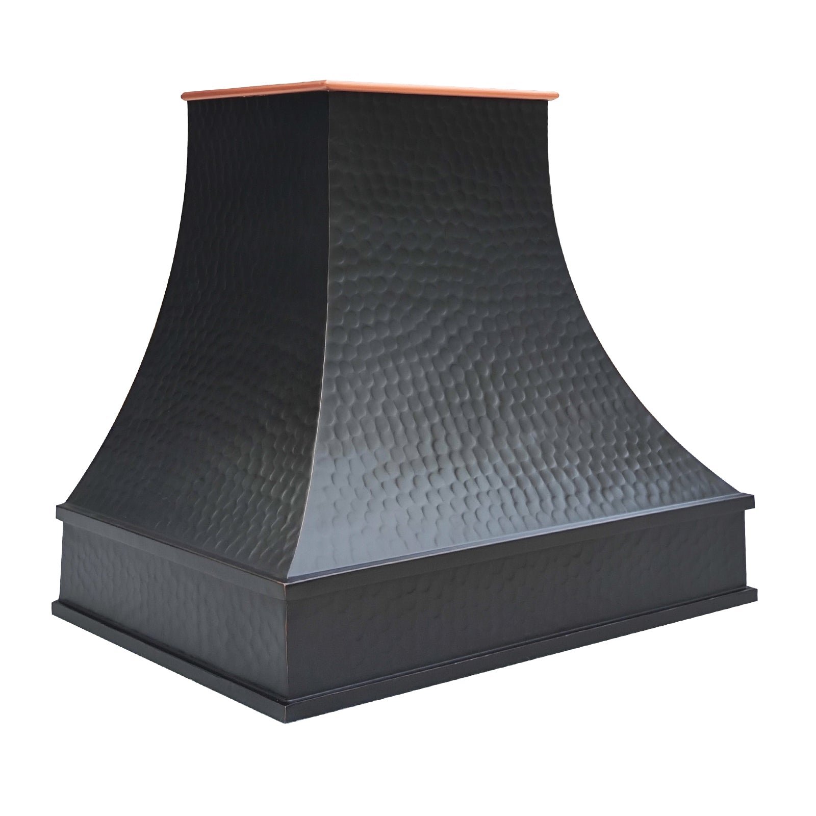 Fobest Custom Bronze Copper Range Hood with natural copper crown FCP-128 - Fobest Appliance