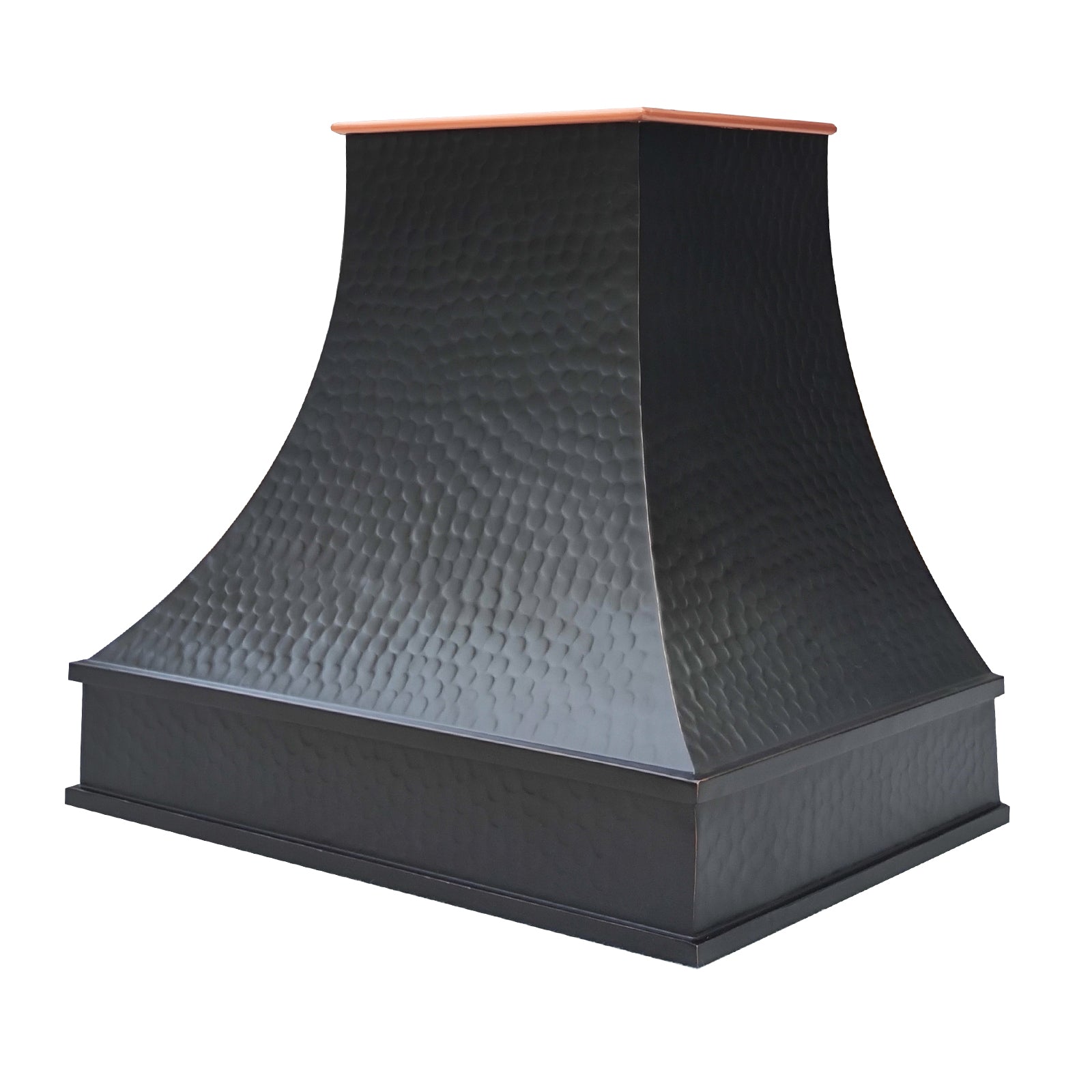 Fobest Custom Bronze Copper Range Hood with natural copper crown FCP-128 - Fobest Appliance
