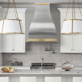 Fobest Custom Range Hood Stainless Steel with Brass Accent FSS-340