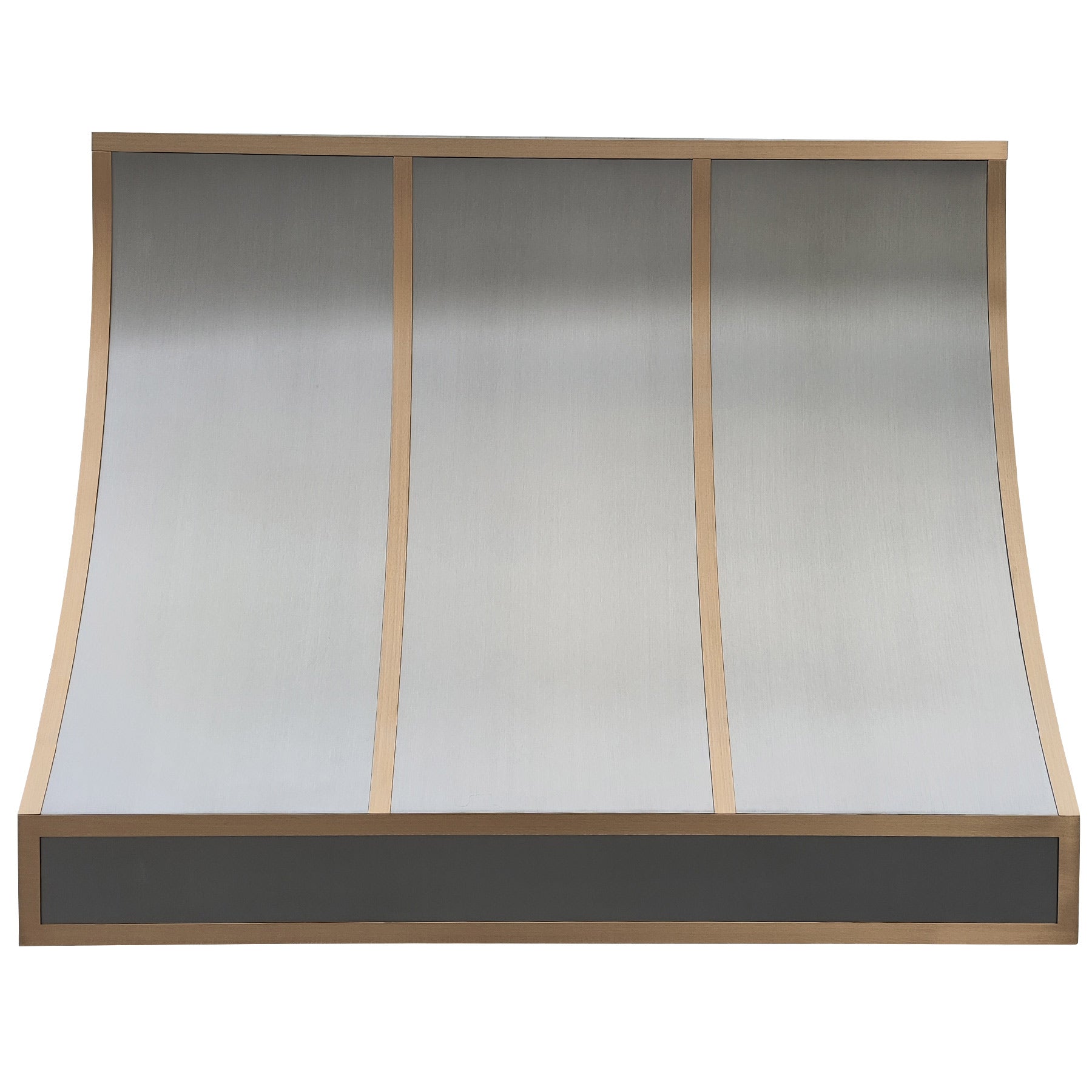 Fobest Stainless Steel Custom Range Hood with Polished Gold Accent FSS-22