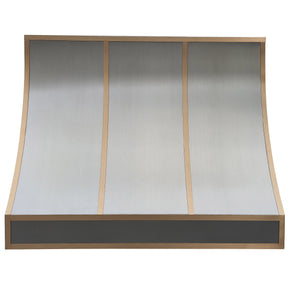 Fobest Stainless Steel Custom Range Hood with Polished Gold Accent FSS-22