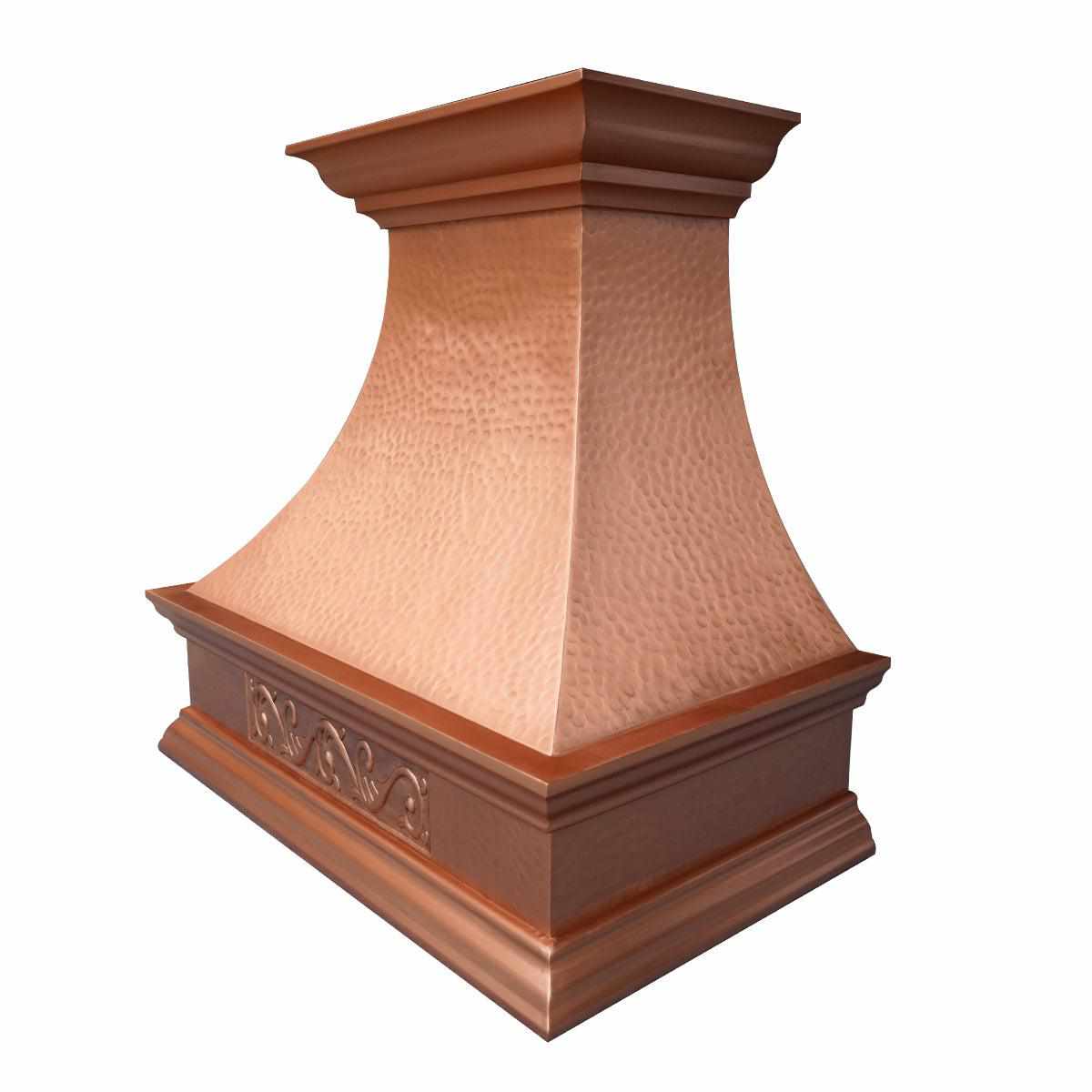 Fobest Handmade Custom Antique Copper Range Hood FCP-123 - Fobest Appliance