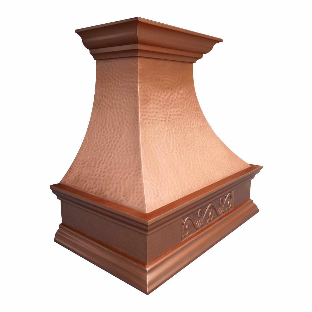 Fobest Handmade Custom Antique Copper Range Hood FCP-123 - Fobest Appliance