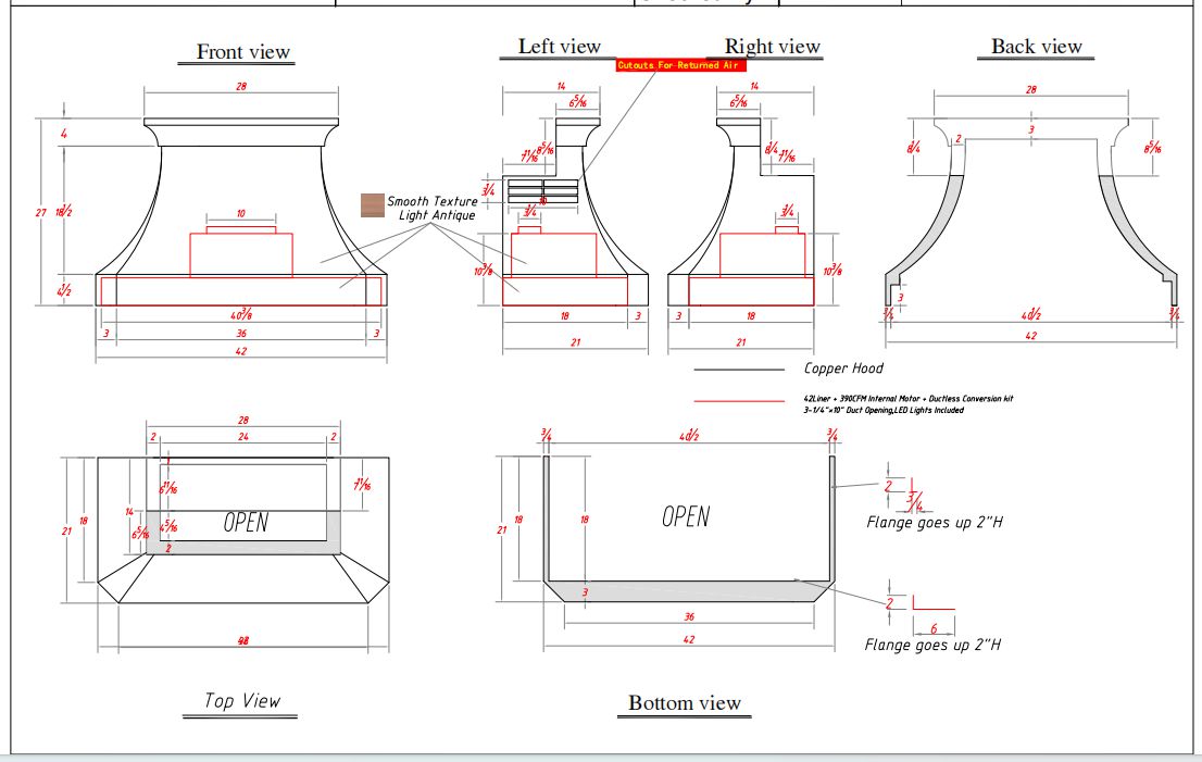 Fobest Custom Range Hood - Custom Link for Dallas