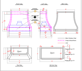 Fobest Custom Stainless Steel Range Hood - Custom Link for Omeed