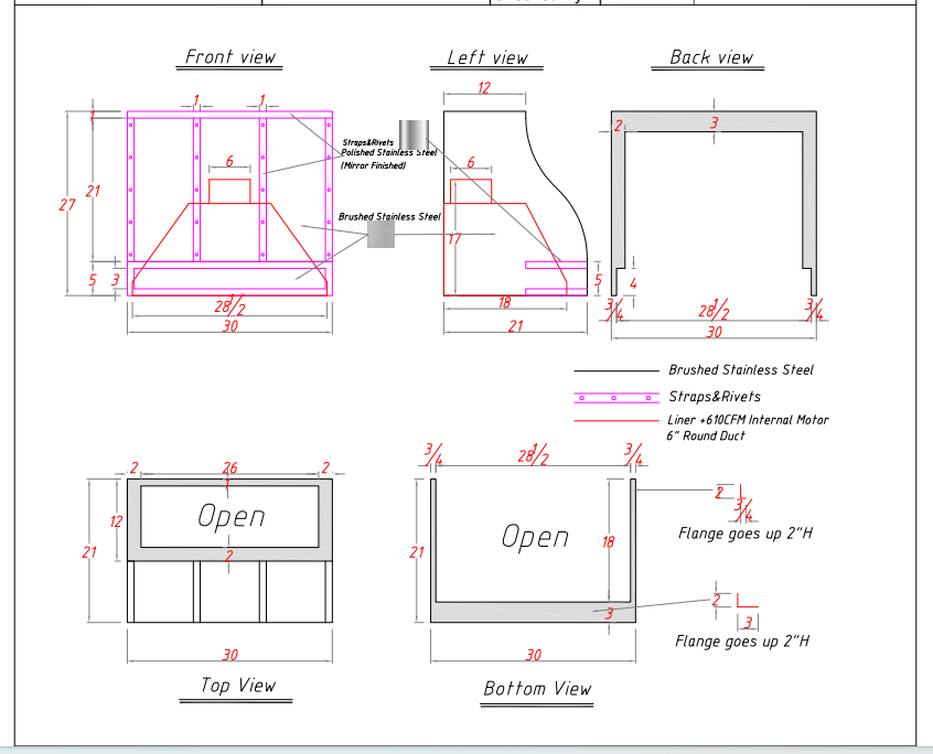 Fobest Custom Stainless Steel Range Hood - Custom Link