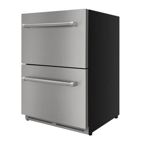 Fobest 24 Inch Stainless Steel Under Counter Refrigerator with 2 Drawers - Refrigerators-Fobest Appliance