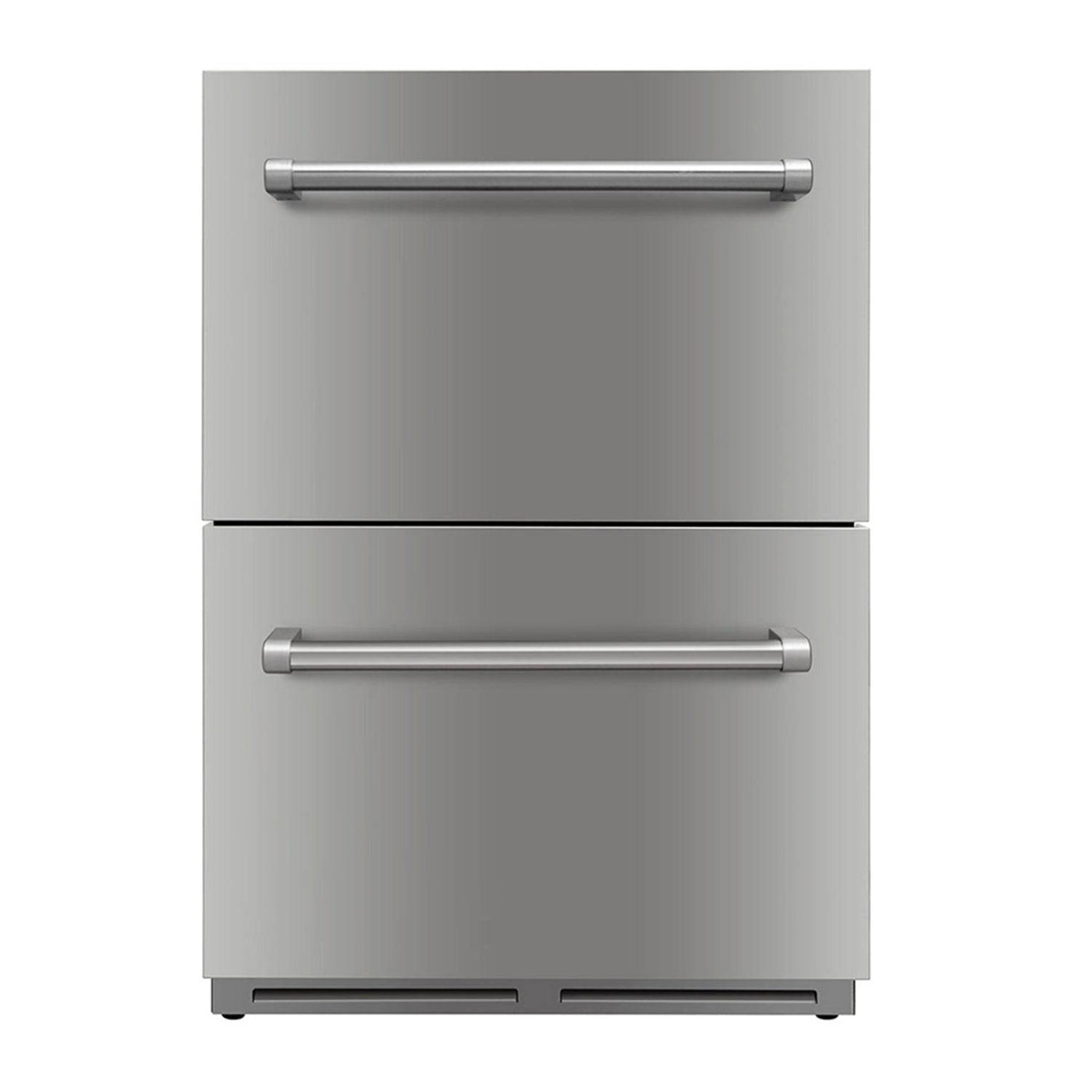 Fobest 24 Inch Stainless Steel Under Counter Refrigerator with 2 Drawers - Refrigerators-Fobest Appliance