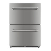 Fobest 24 Inch Stainless Steel Under Counter Refrigerator with 2 Drawers - Refrigerators-Fobest Appliance