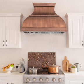 Fobest Bell Shape Handmade Custom Antique Copper Range Hood FCP-86 - Copper Range Hood-Fobest Appliance