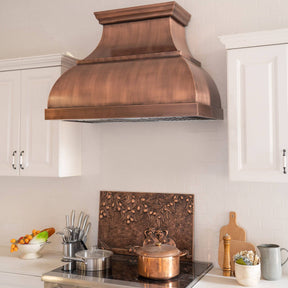 Fobest Bell Shape Handmade Custom Antique Copper Range Hood FCP-86 - Copper Range Hood-Fobest Appliance