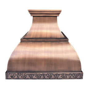 Fobest Bell Shape Handmade Custom Antique Copper Range Hood FCP-86 - Copper Range Hood-Fobest Appliance