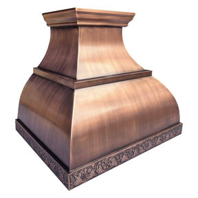 Fobest Bell Shape Handmade Custom Antique Copper Range Hood FCP-86 - Copper Range Hood-Fobest Appliance