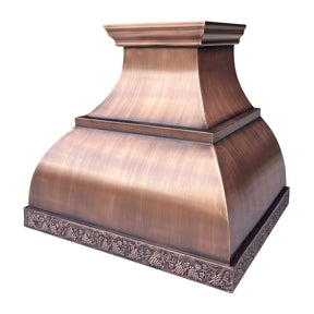 Fobest Bell Shape Handmade Custom Antique Copper Range Hood FCP-86 - Copper Range Hood-Fobest Appliance