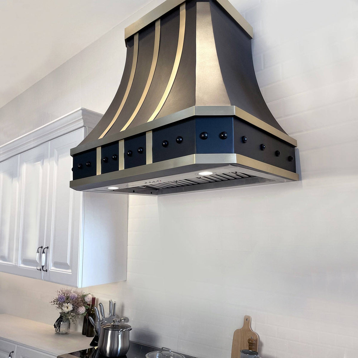 Fobest Black Stainless Steel Range Hood  in Modern Kitchen