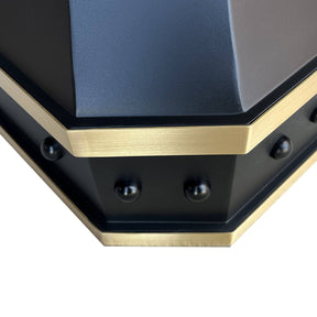 Fobest Black Stainless Steel Range Hood With  rivets