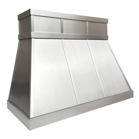 Fobest Chimney Design Custom Brushed Stainless Steel Range Hood FSS-18 - Stainless Steel Range Hood-Fobest Appliance