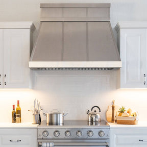 Fobest Chimney Design Custom Brushed Stainless Steel Range Hood FSS-18 - Stainless Steel Range Hood-Fobest Appliance