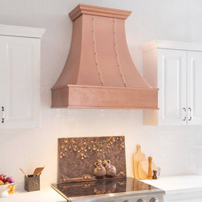 Fobest Classic Design Handmade Custom Natural Copper Range Hood FCP-107 - Copper Range Hood-Fobest Appliance