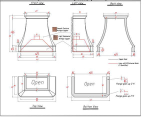 Fobest Copper Range Hood-Custom Link For Karen-FCP-1 - -Fobest Appliance