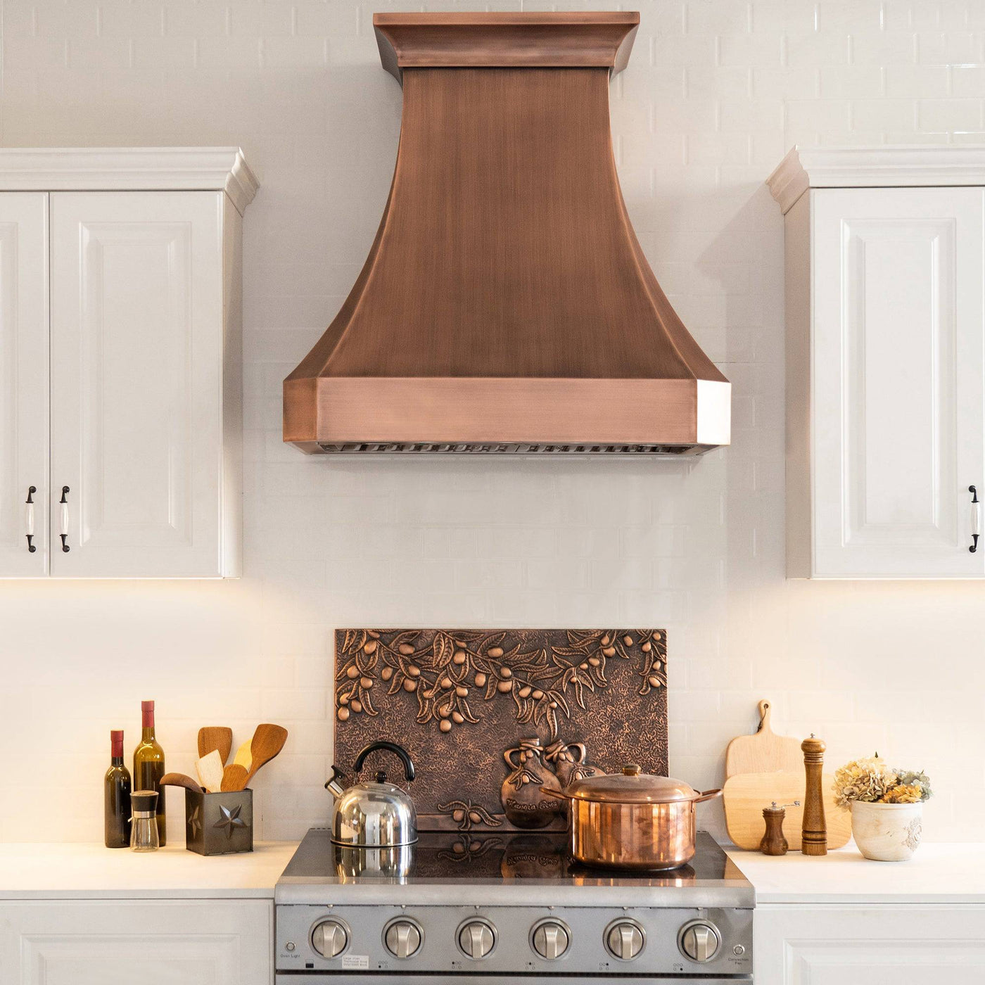 Fobest Custom Antique Copper Range Hood FCP-35 | Fobest Appliance