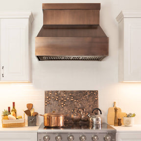 Fobest Custom Box Design Antique Copper Range Hood Smooth Finish FCP-57 - Copper Range Hood-Fobest Appliance