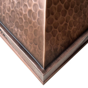 Fobest Custom Classic Hammered Copper Range Hood with Dark Straps FCP-5 - Copper Range Hood-Fobest Appliance