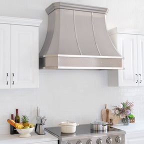 Fobest Custom Curved Stainless Steel Kitchen Hood with Cornered Crown FSS-111 - Stainless Steel Range Hood-Fobest Appliance