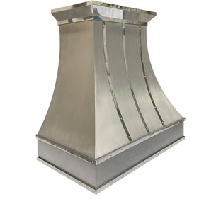 Fobest Custom Curved Stainless Steel Range Hood with Mirror Straps FSS-35 - Stainless Steel Range Hood-Fobest Appliance