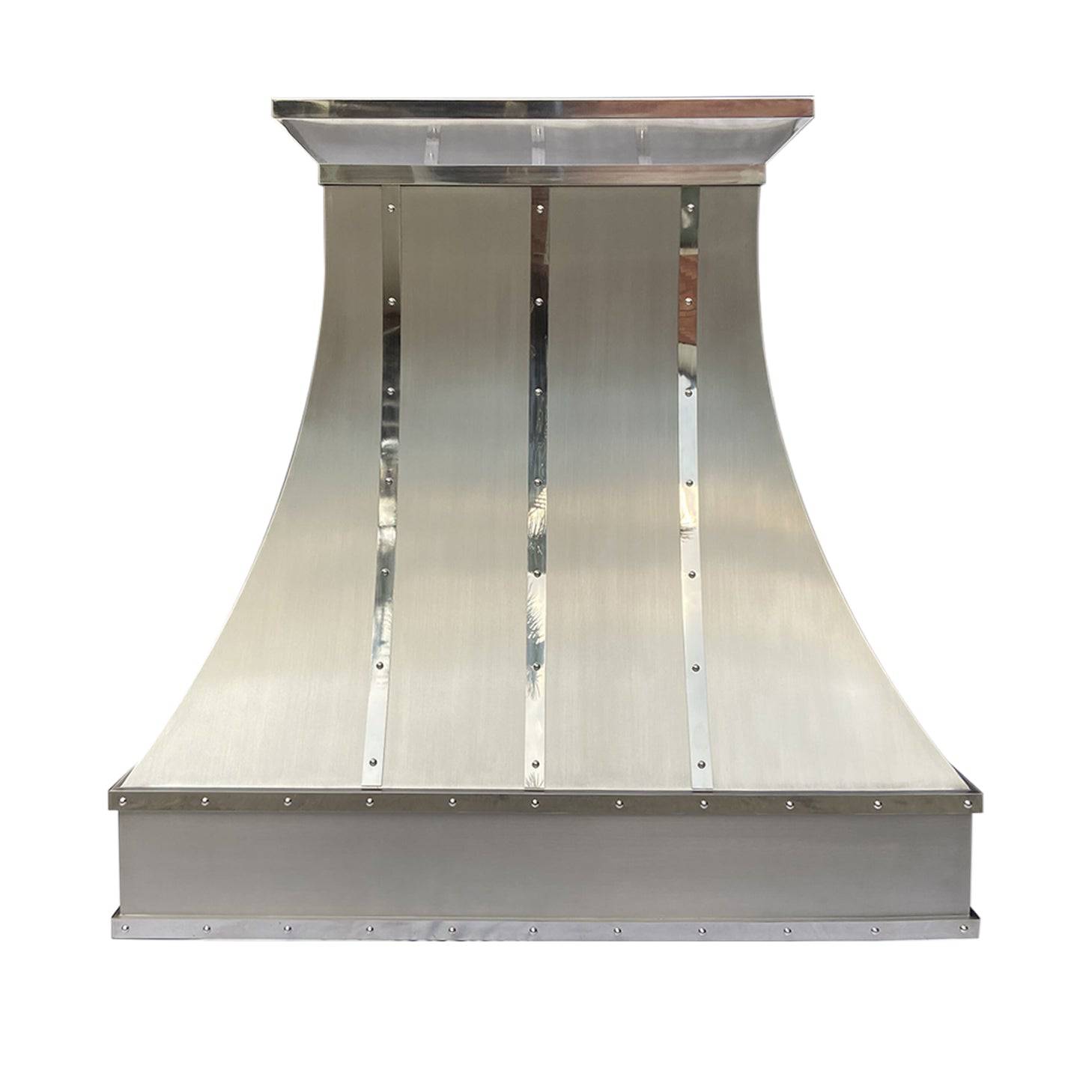 Fobest Custom Curved Stainless Steel Range Hood with Mirror Straps FSS-35 - Stainless Steel Range Hood-Fobest Appliance