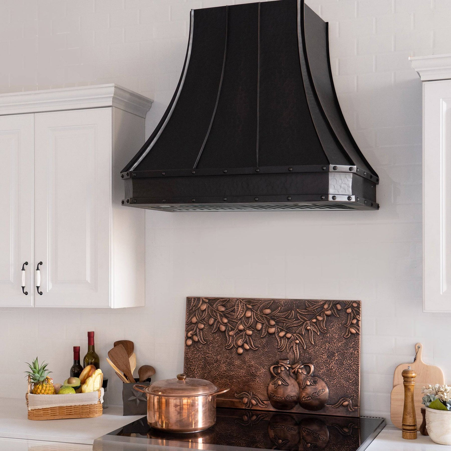 Fobest Custom Farmhouse Oil Rubbed Bronze Copper Range Hood with Frame FCP-21 - Copper Range Hood-Fobest Appliance