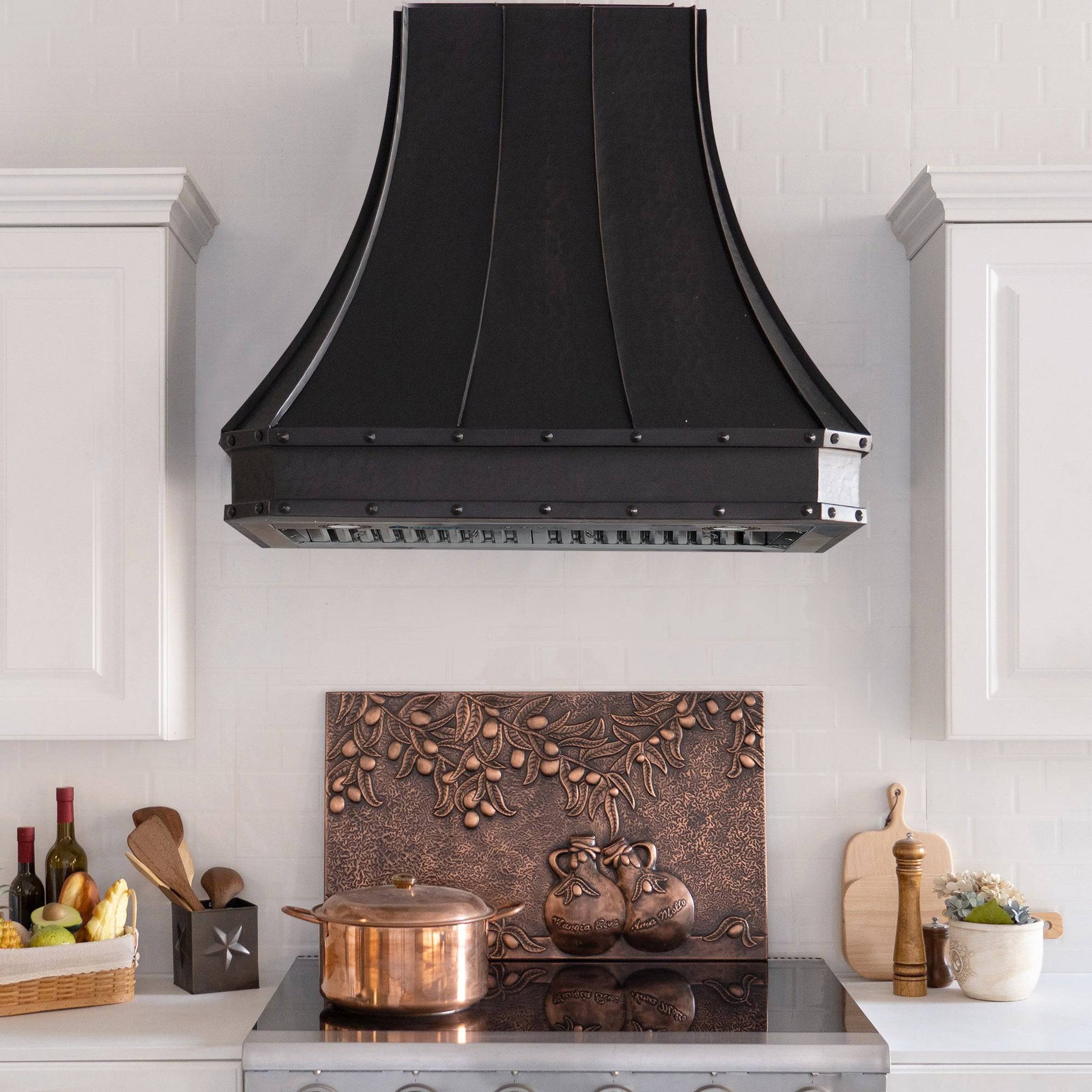 Fobest Custom Farmhouse Oil Rubbed Bronze Copper Range Hood with Frame FCP-21 - Copper Range Hood-Fobest Appliance