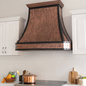 Fobest Custom Hammer Copper Kitchen Hood with Metal Frame FCP-63 - Copper Range Hood-Fobest Appliance