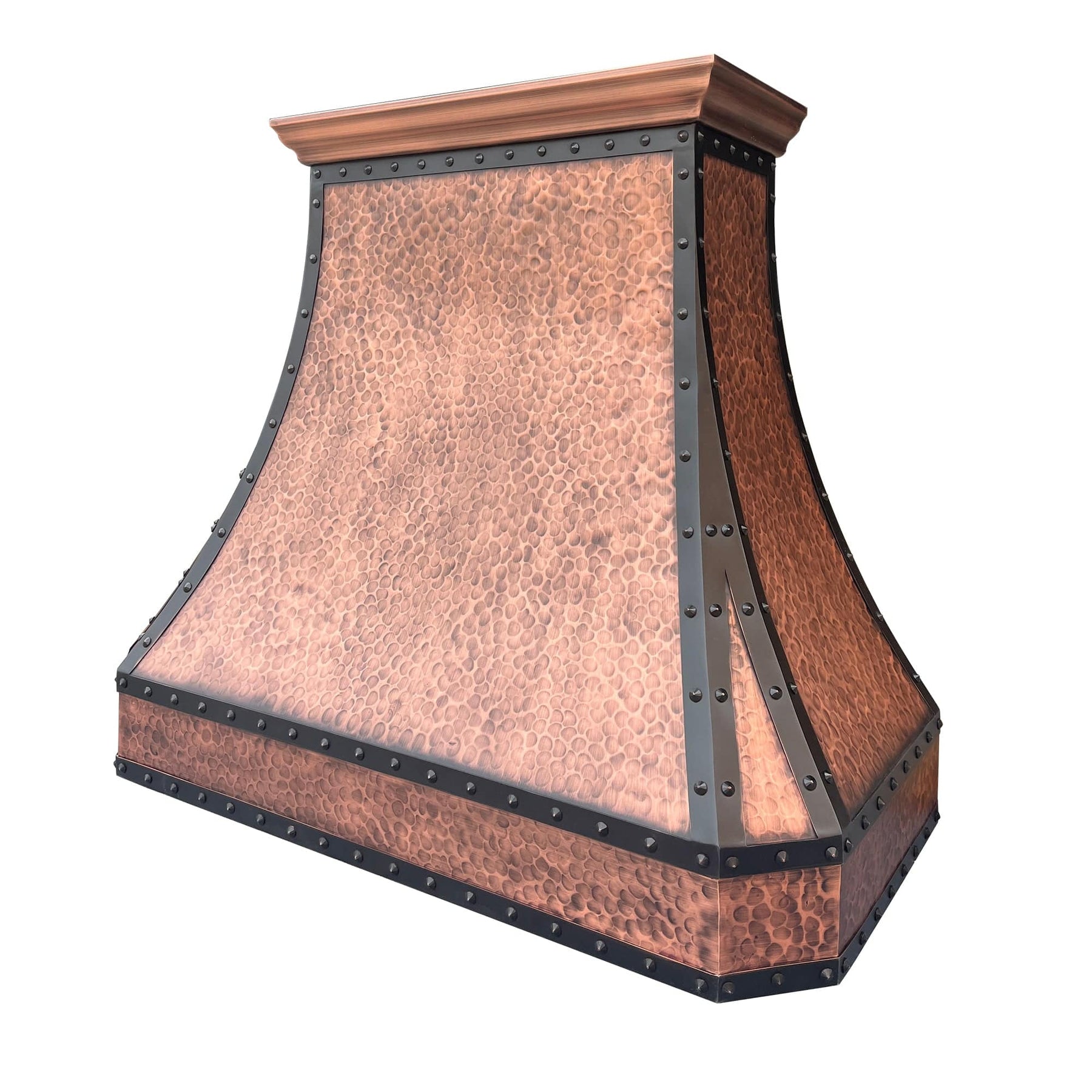 Fobest Custom Hammer Copper Kitchen Hood with Metal Frame FCP-63 - Copper Range Hood-Fobest Appliance