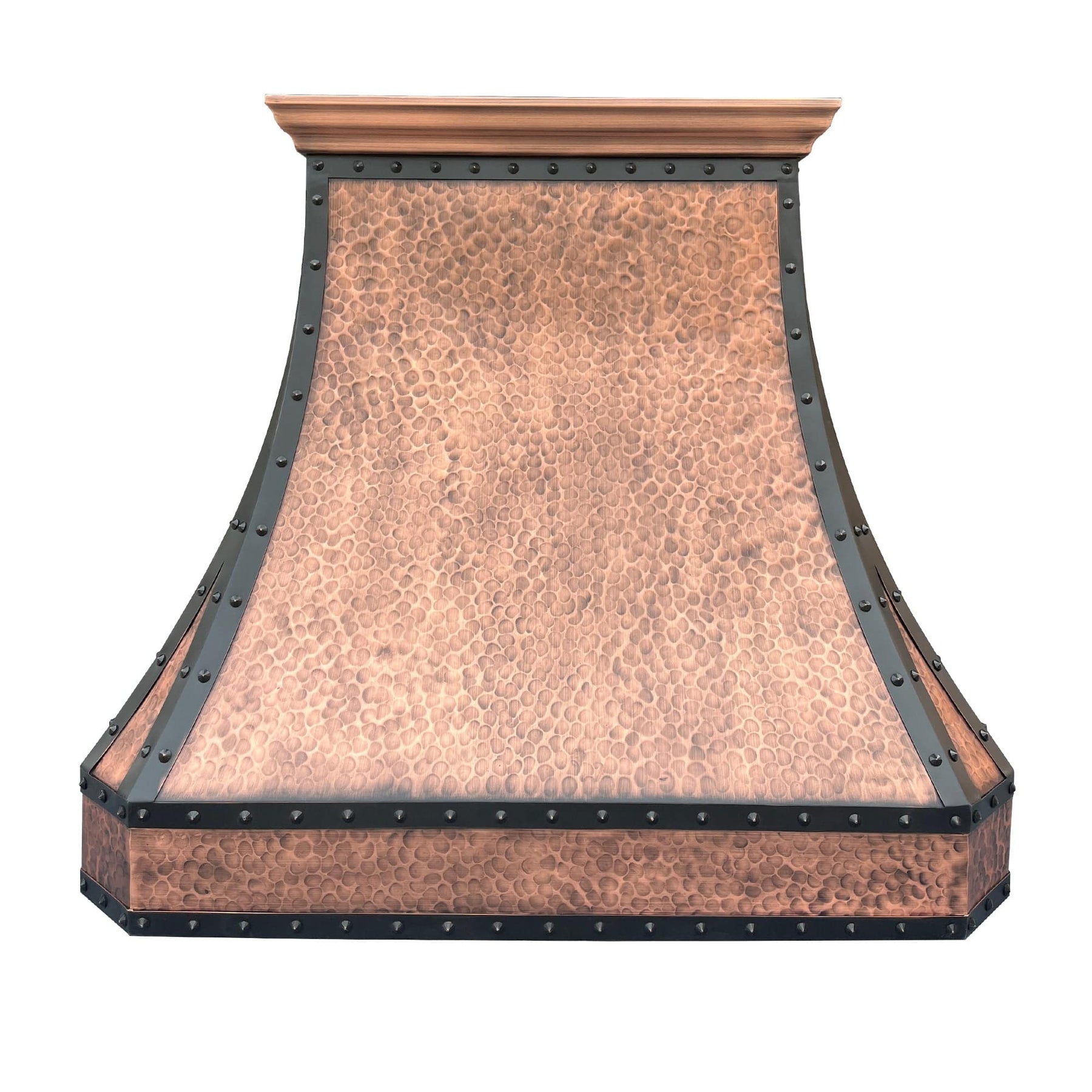 Fobest Custom Hammer Copper Kitchen Hood with Metal Frame FCP-63 - Copper Range Hood-Fobest Appliance