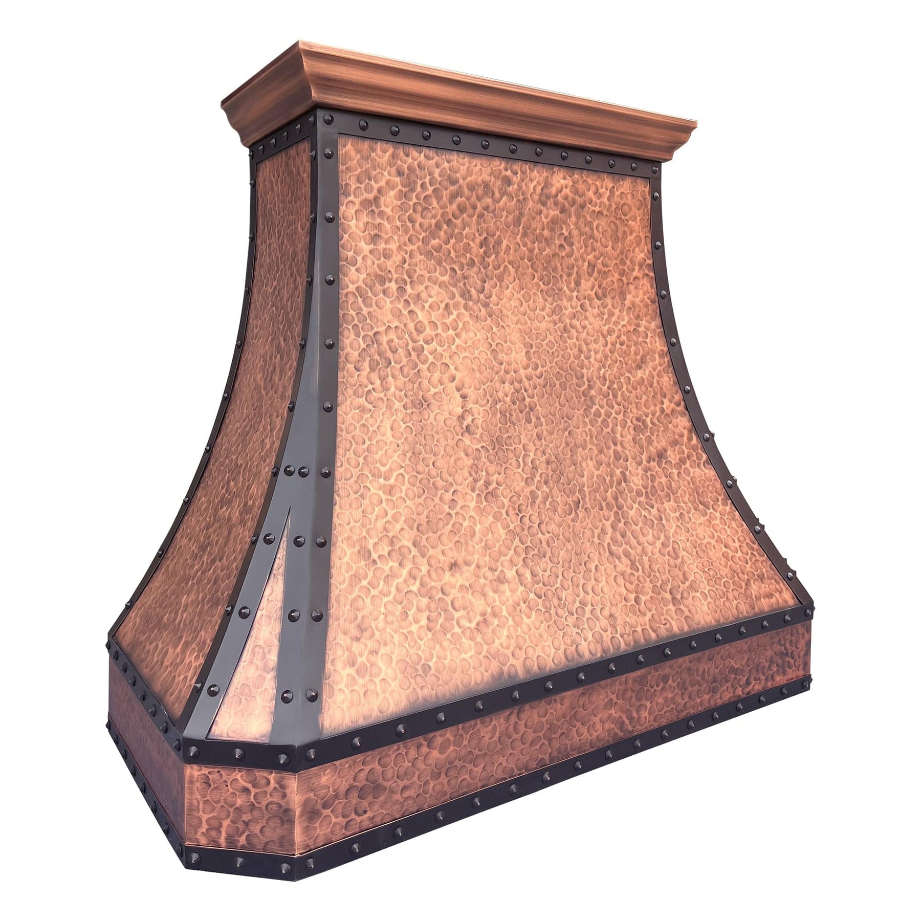 Fobest Custom Hammer Copper Kitchen Hood with Metal Frame FCP-63 - Copper Range Hood-Fobest Appliance