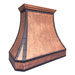 Fobest Custom Hammer Copper Kitchen Hood with Metal Frame FCP-63 - Copper Range Hood-Fobest Appliance