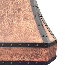 Fobest Custom Hammer Copper Kitchen Hood with Metal Frame FCP-63 - Copper Range Hood-Fobest Appliance