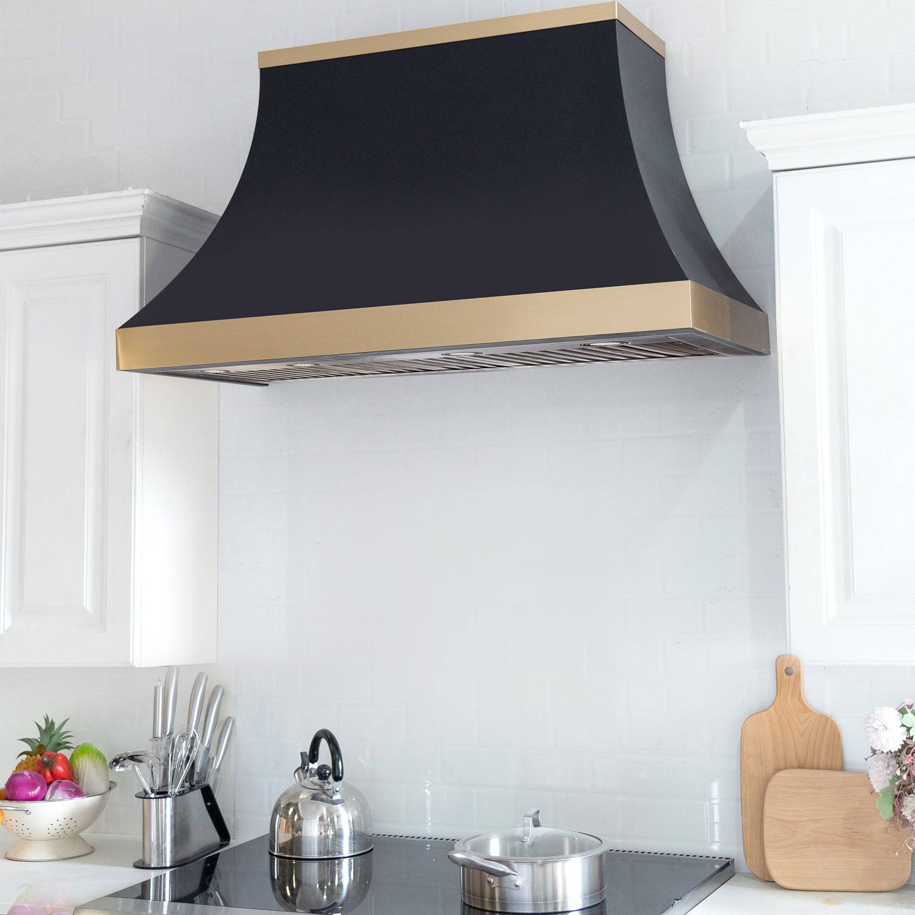 Fobest Custom Handcrafted Black Stainless Steel Range Hood FSS-119 - Stainless Steel Range Hood-Fobest Appliance