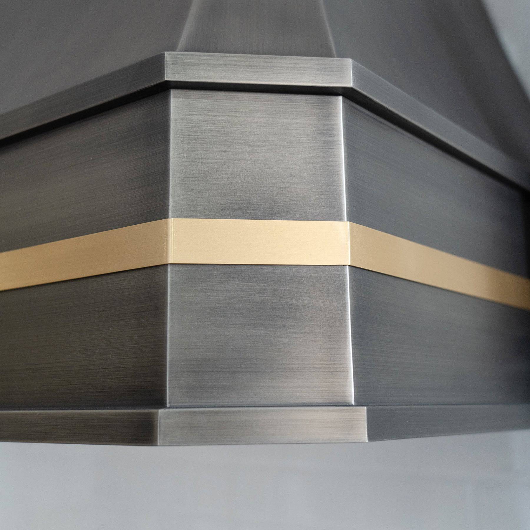 Fobest Custom Handcrafted Brushed Grey Stainless Steel Range Hood FSS-120 - Stainless Steel Range Hood-Fobest Appliance