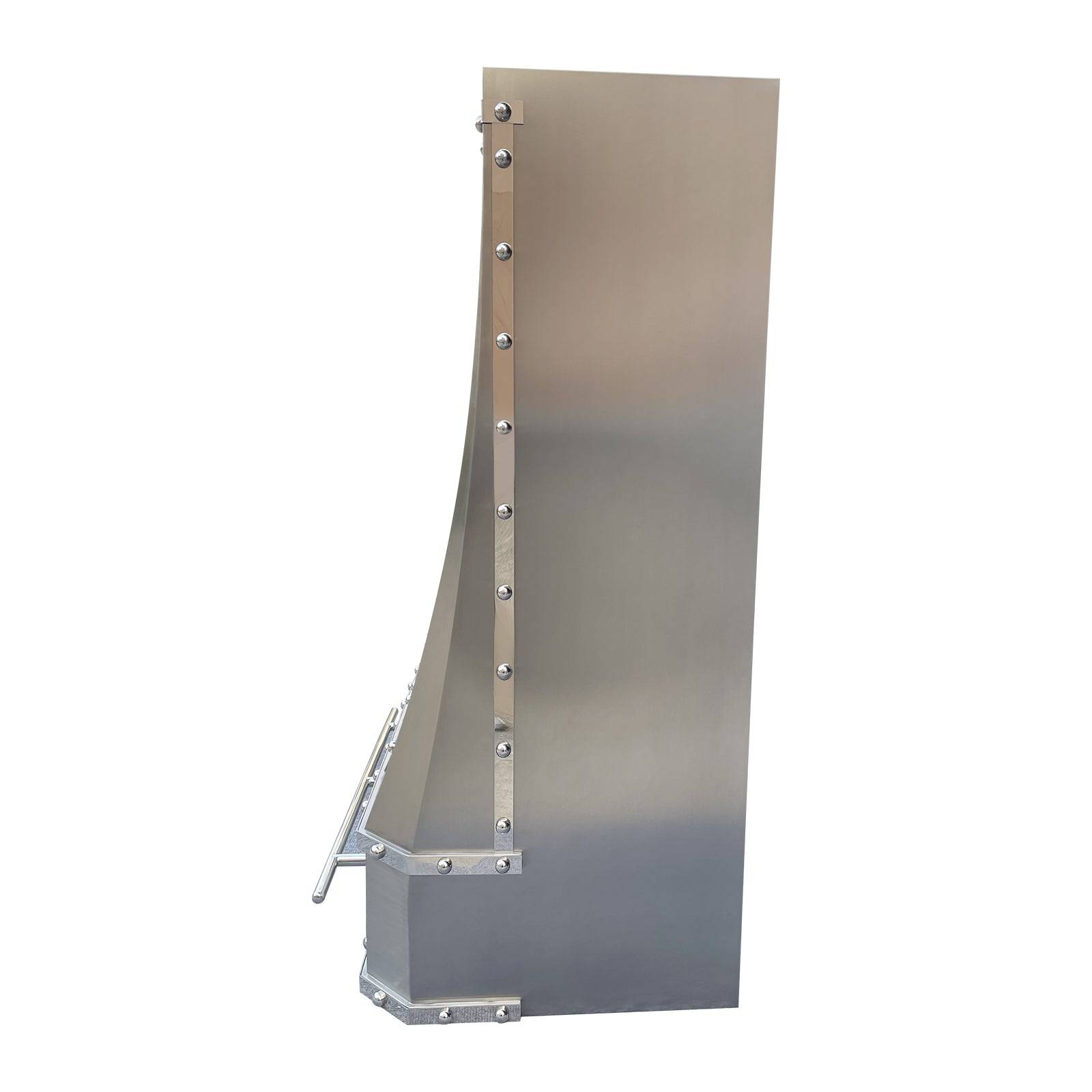 Fobest Custom Handcrafted Brushed Stainless Steel Range Hood with Curved Design FSS-137 - Stainless Steel Range Hood-Fobest Appliance