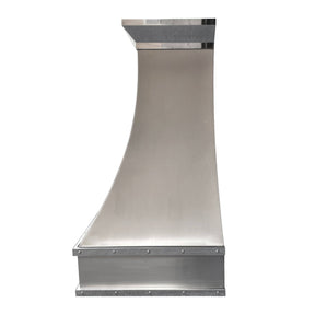 Fobest Custom Handcrafted Brushed Stainless Steel Vent Hood with Polished trims FSS-121 - Stainless Steel Range Hood-Fobest Appliance