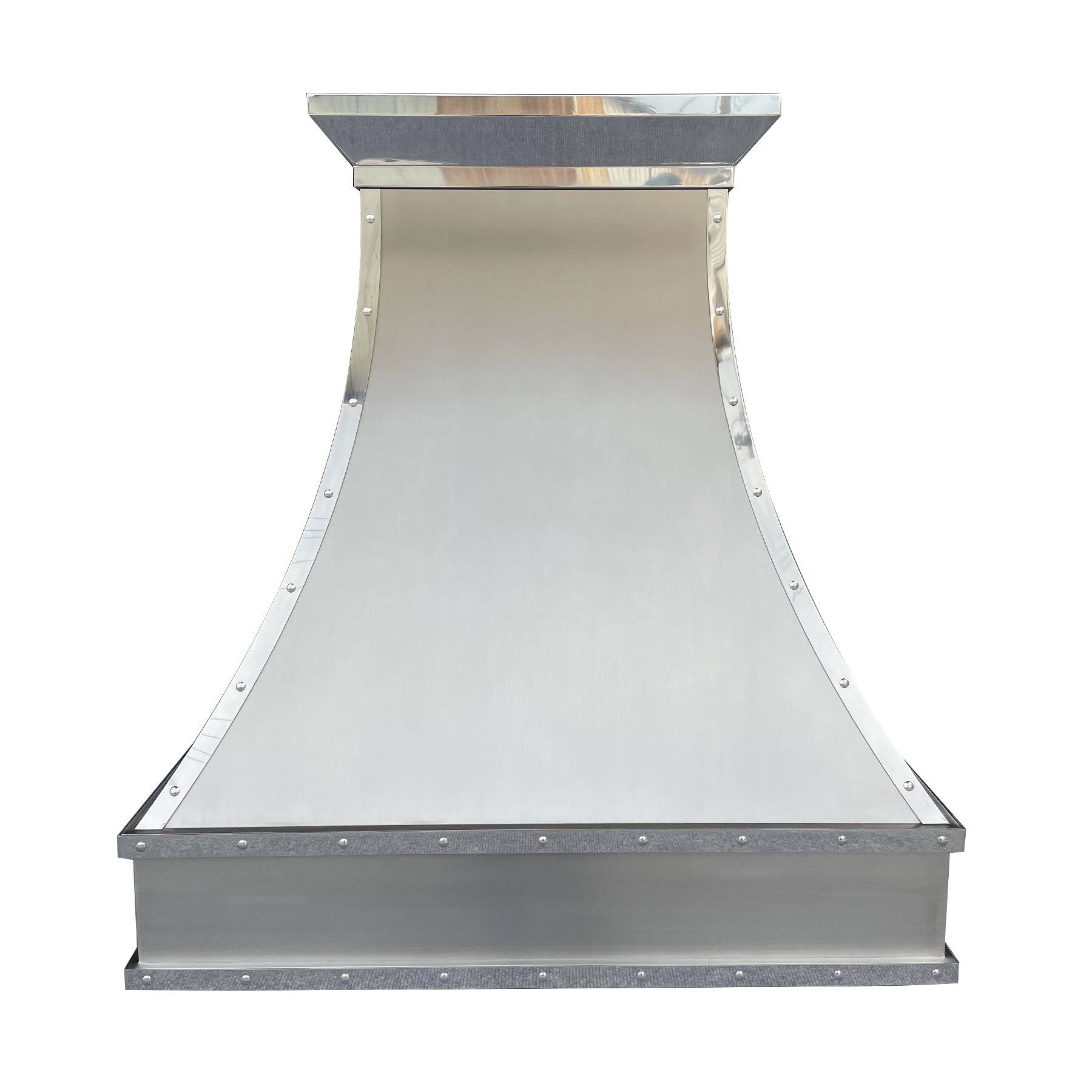 Fobest Custom Handcrafted Brushed Stainless Steel Vent Hood with Polished trims FSS-121 - Stainless Steel Range Hood-Fobest Appliance