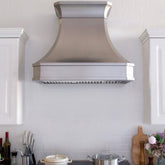 Fobest Custom Handcrafted Curved Stainless Steel Range Hood with Classic Crown FSS-64 - Stainless Steel Range Hood-Fobest Appliance