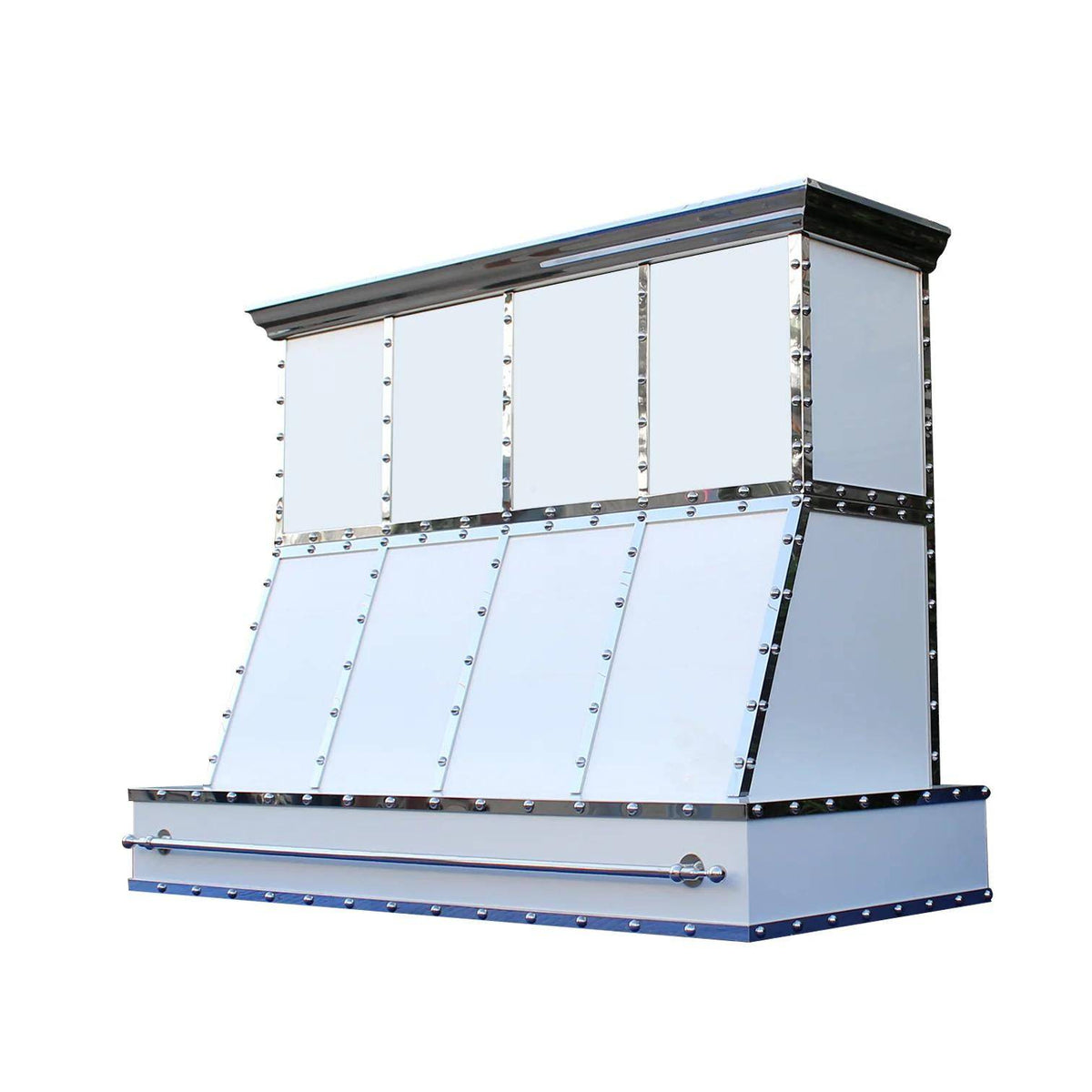 Fobest Custom Handcrafted White Stainless Steel Range Hood FSS-102 - Stainless Steel Range Hood-Fobest Appliance